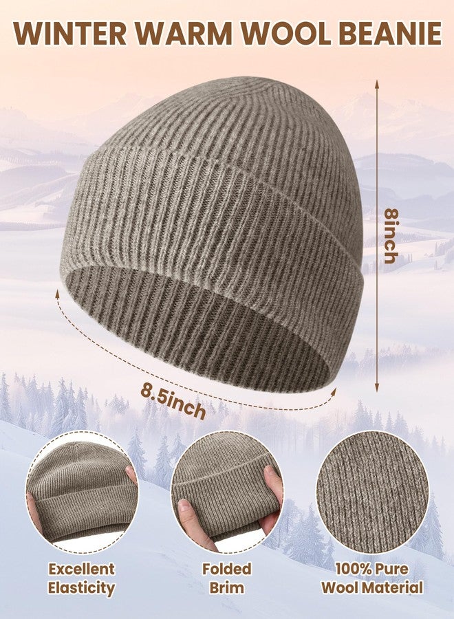 Croloose 3 Pcs 100% Wool Winter Hat Gloves Socks Set for Women Men Thermal Knit Beanie Wool Touchscreen Gloves Warm Socks Winter Warmer Accessories Christmas Gifts for Cold Weather Outdoor Sports - Image 3